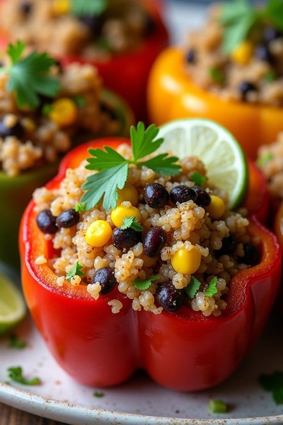 healthy quinoa stuffed peppers recipe