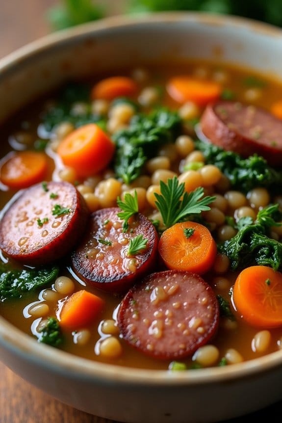 hearty holiday sausage soup