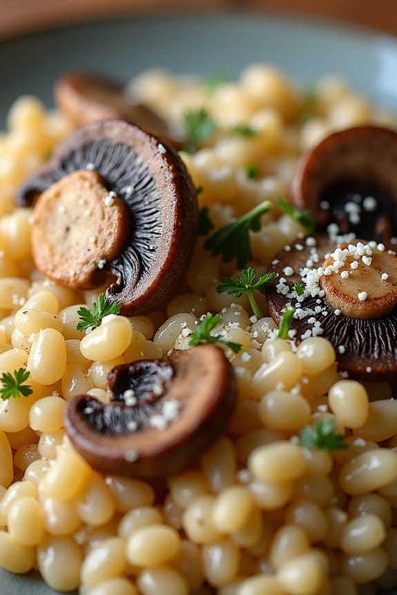 hearty mushroom barley risotto