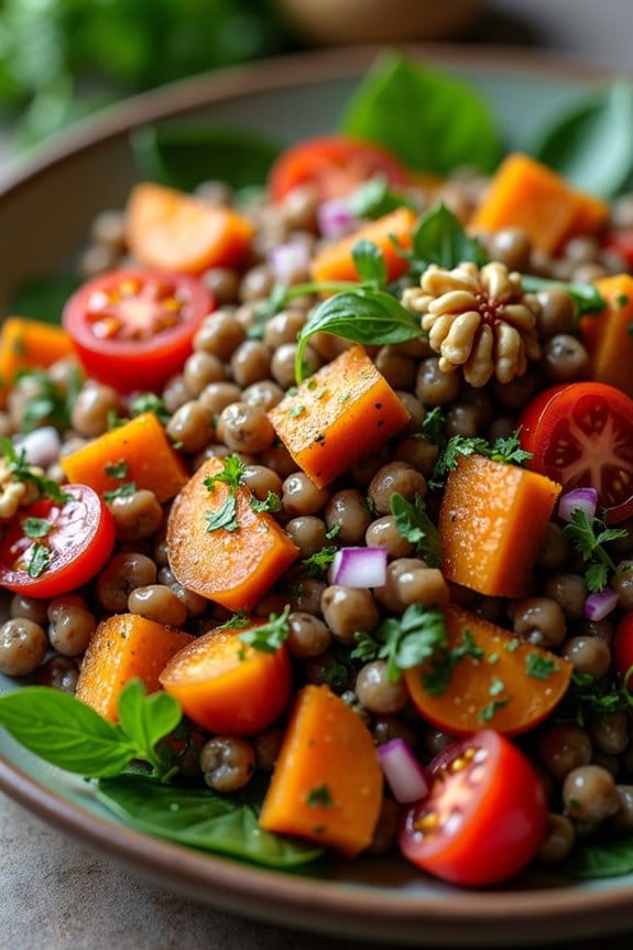 hearty plant based holiday salad