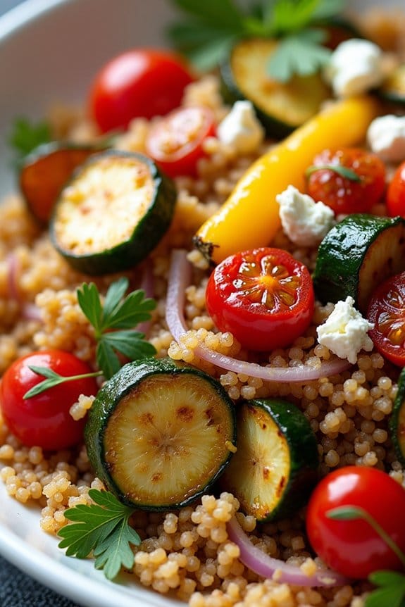 hearty roasted vegetable quinoa