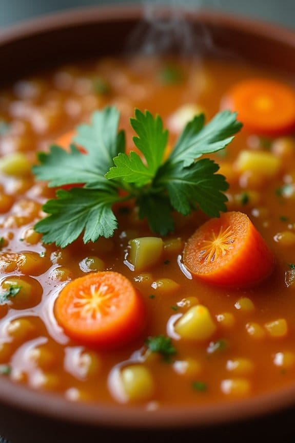 hearty spicy lentil soup