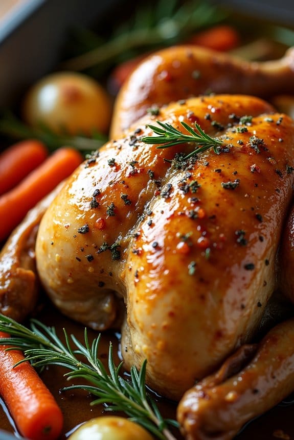 herb butter roast chicken