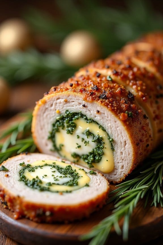 herb cheese stuffed pork loin