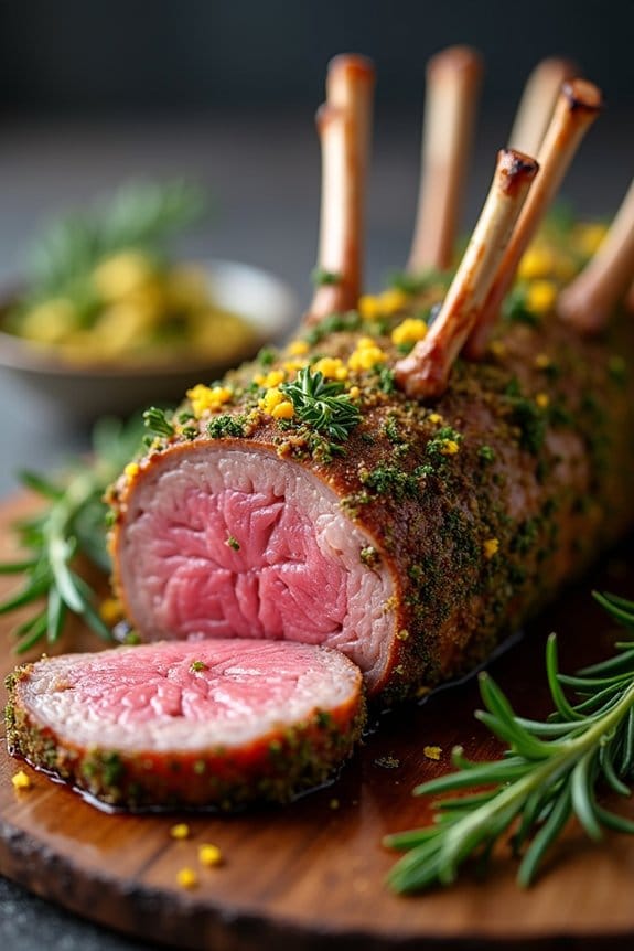 herb crusted rack of lamb