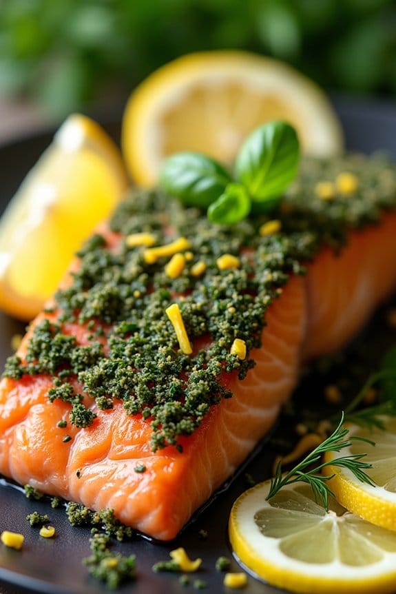 herb crusted salmon delightfully healthy