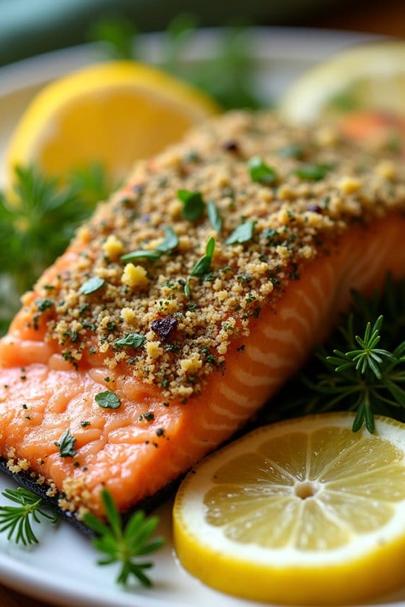 herb crusted salmon recipe delight