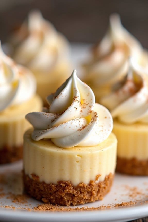 holiday eggnog cheesecake bites