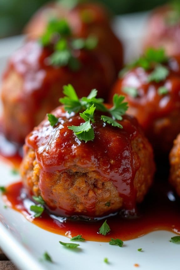 holiday meatballs with glaze