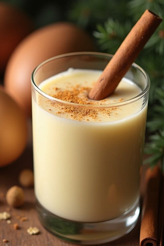 homemade creamy holiday beverage