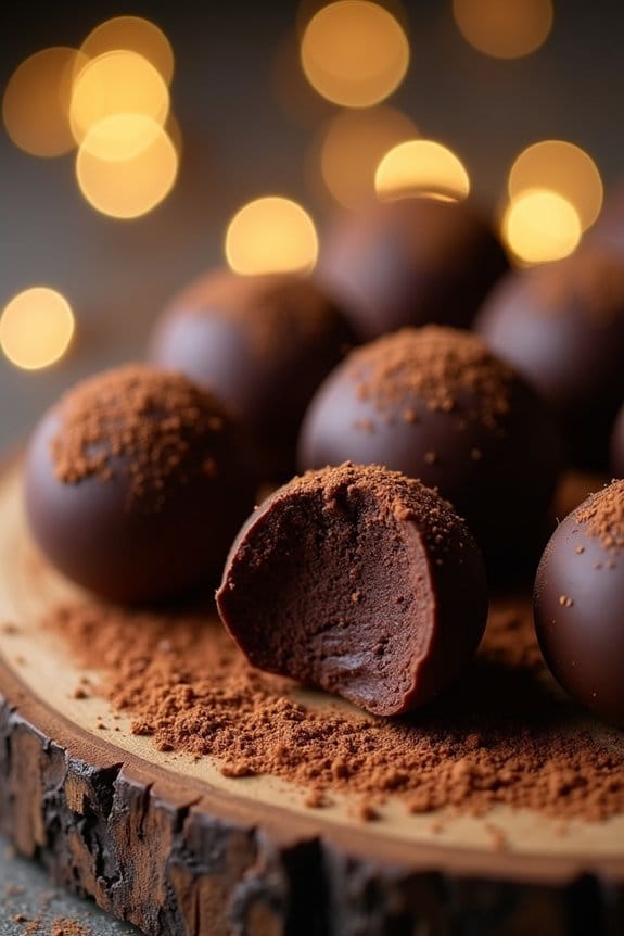 homemade dark chocolate truffles