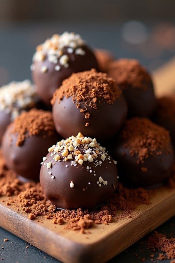 homemade decadent chocolate truffles