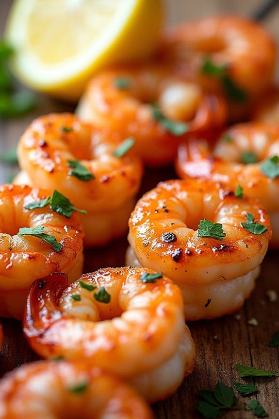 honey garlic shrimp skewers