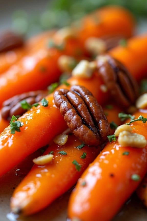 honey glazed carrots with pecans