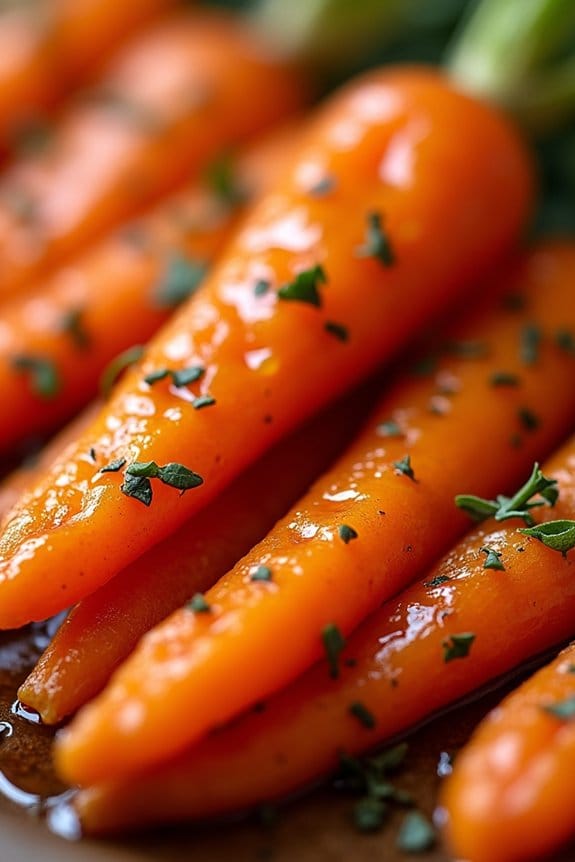 honey glazed carrots with thyme
