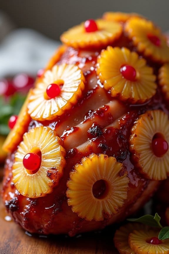 honey glazed festive christmas ham