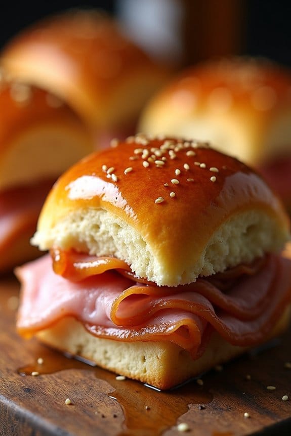honey glazed ham sliders