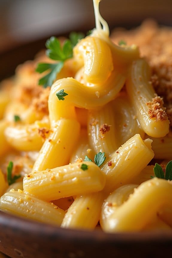 indulgent truffle mac and cheese