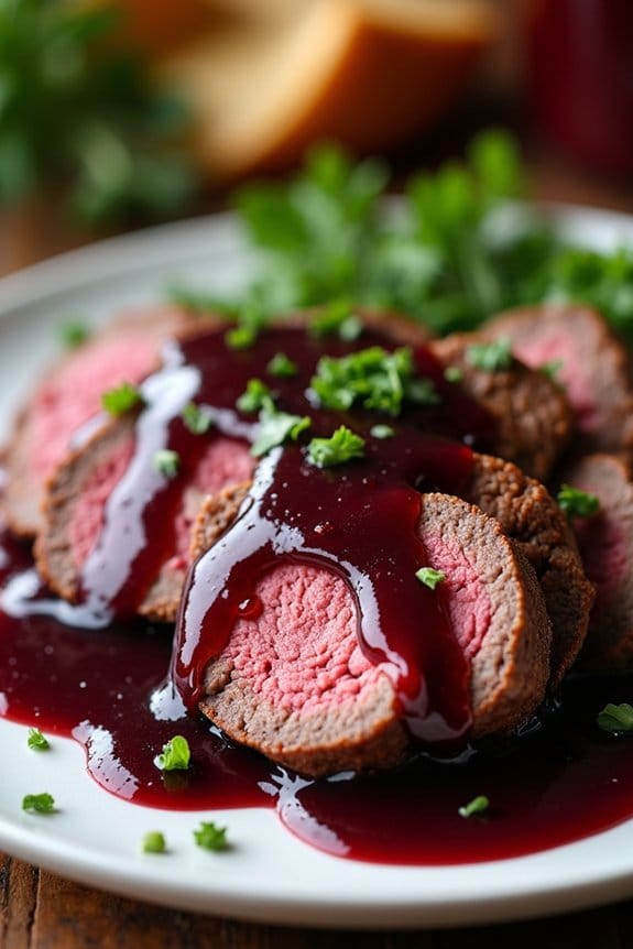 luxurious beef tenderloin dish
