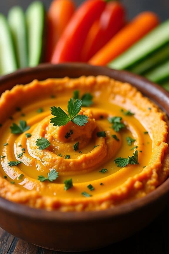 maple roasted carrot hummus
