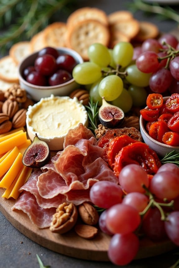 mediterranean inspired festive charcuterie board