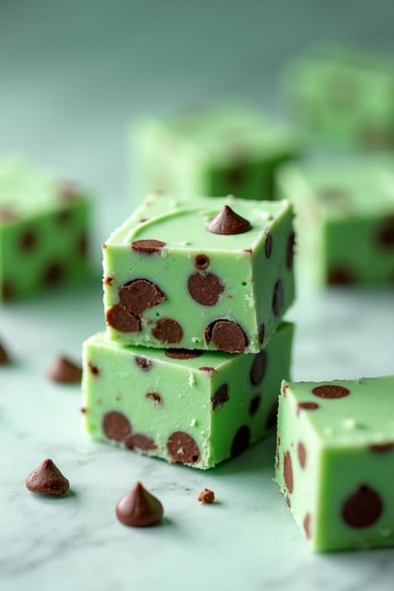 minty chocolate holiday fudge