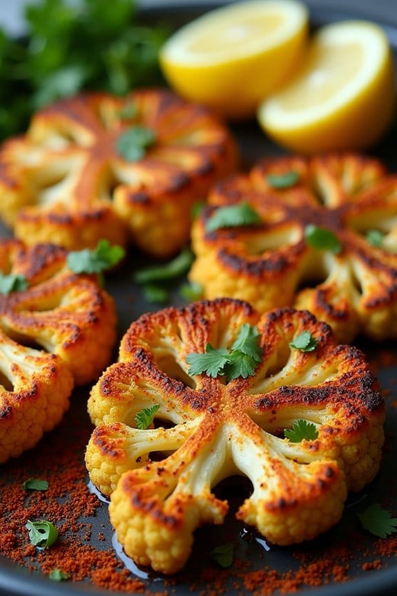 moroccan spiced cauliflower steaks recipe