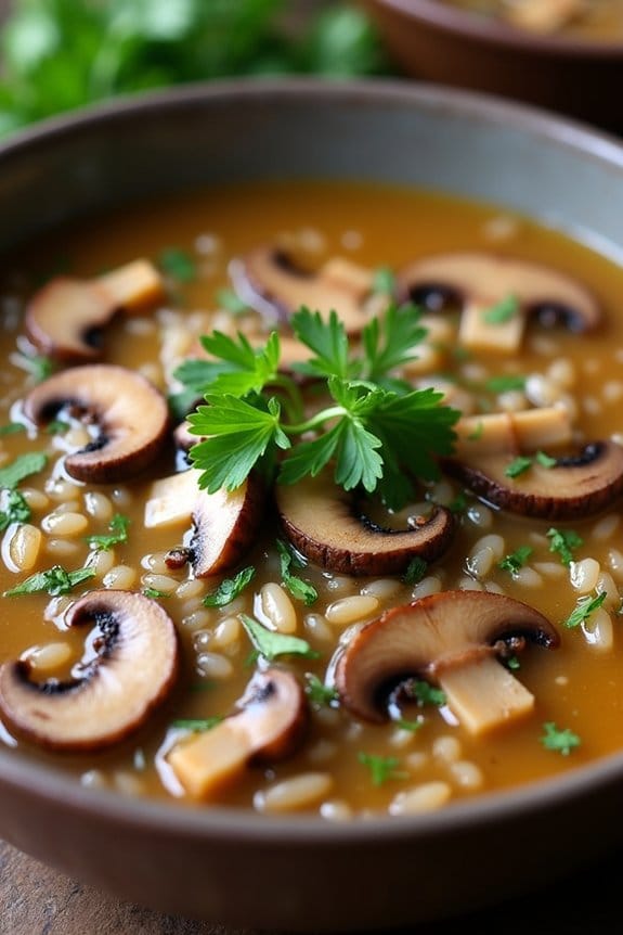 mushroom wild rice soup