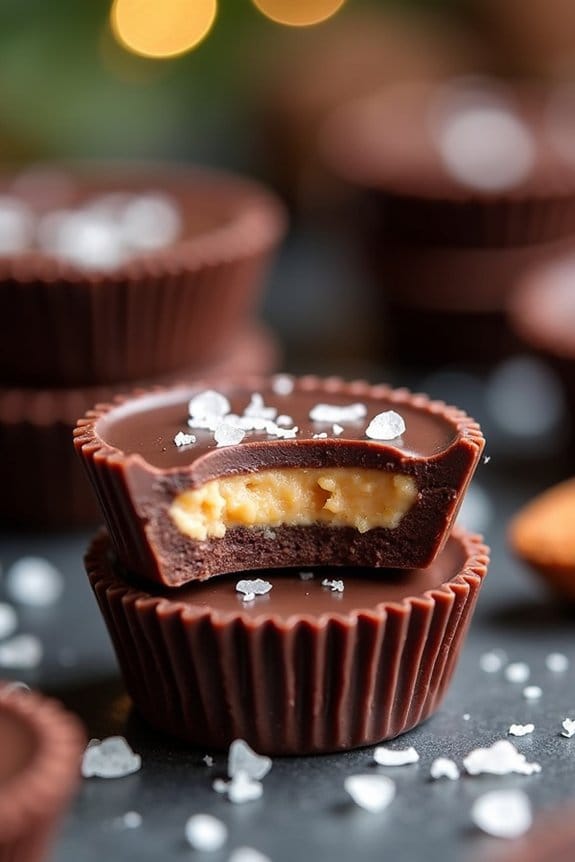 no bake chocolate almond cups