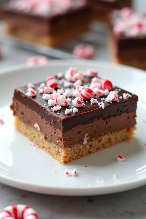 no bake chocolate peppermint bars