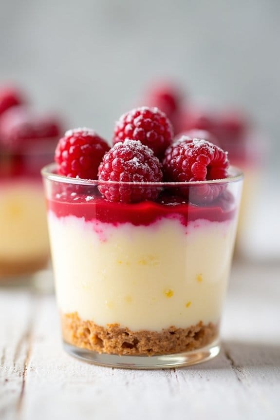 no bake lemon raspberry cups