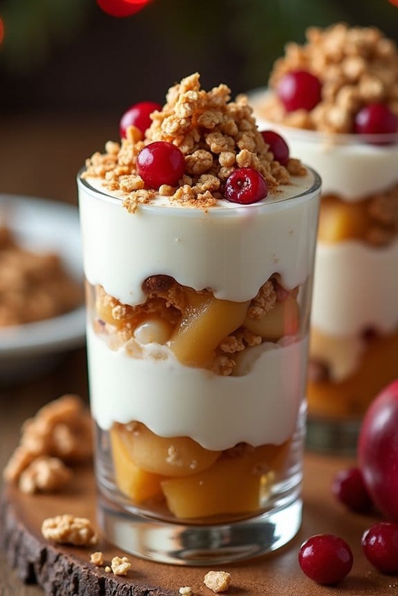 no bake spiced apple parfaits