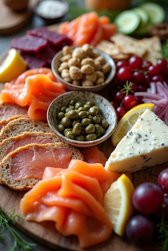 nordic festive grazing board