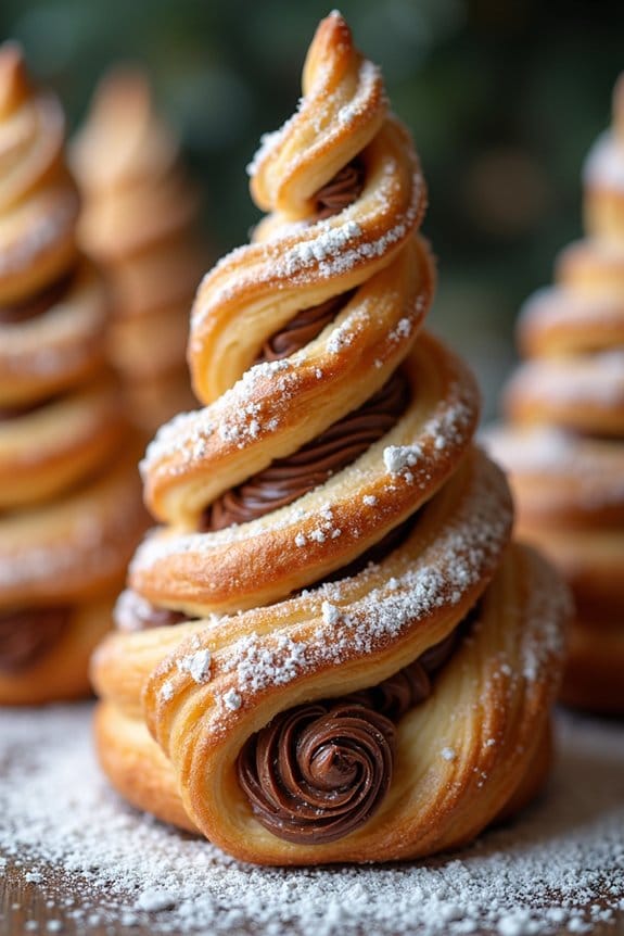 nutella filled festive pastries