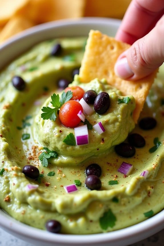 nutritious avocado bean dip