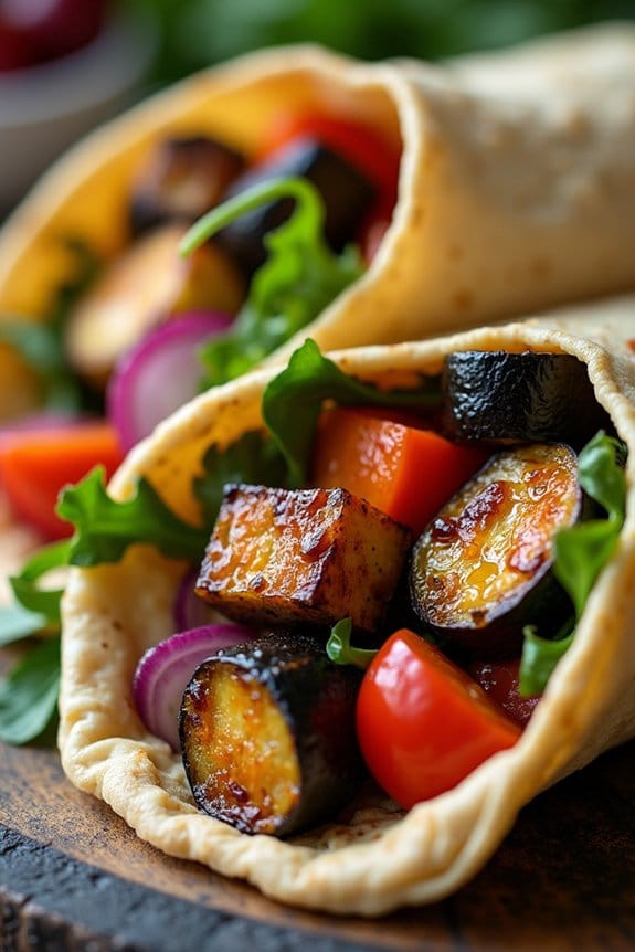 nutritious festive vegetable wraps