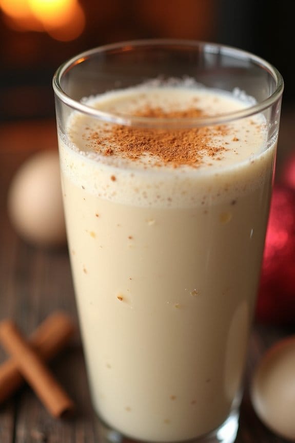 nutritious holiday eggnog shake