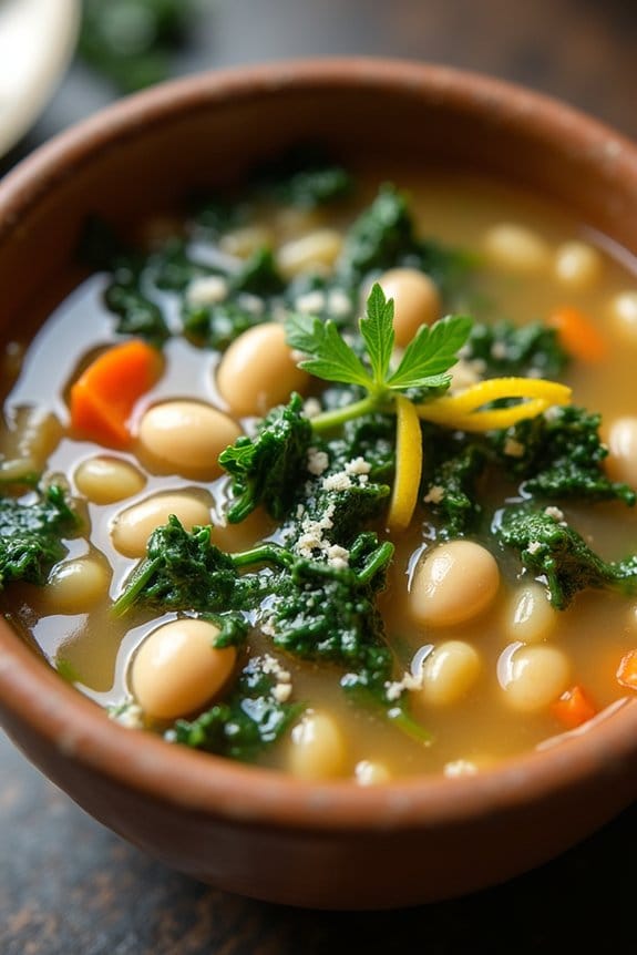 nutritious kale bean soup
