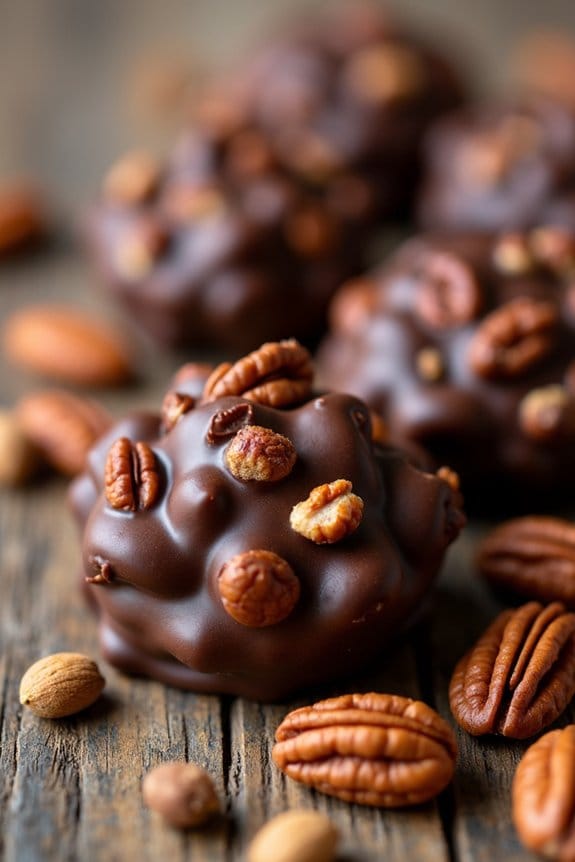 nutty chocolate clusters recipe
