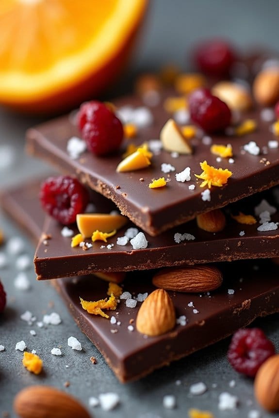 orange zest dark chocolate bark