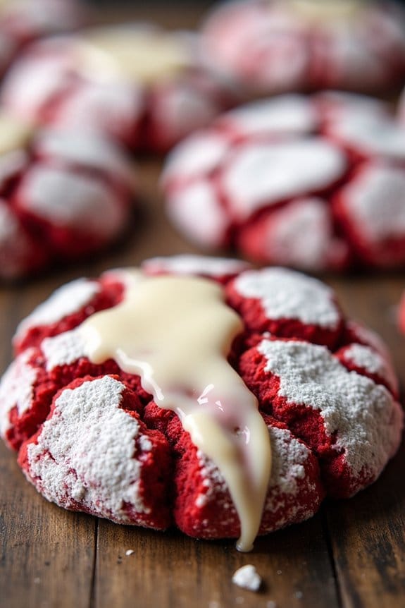 red velvet crinkle cookies