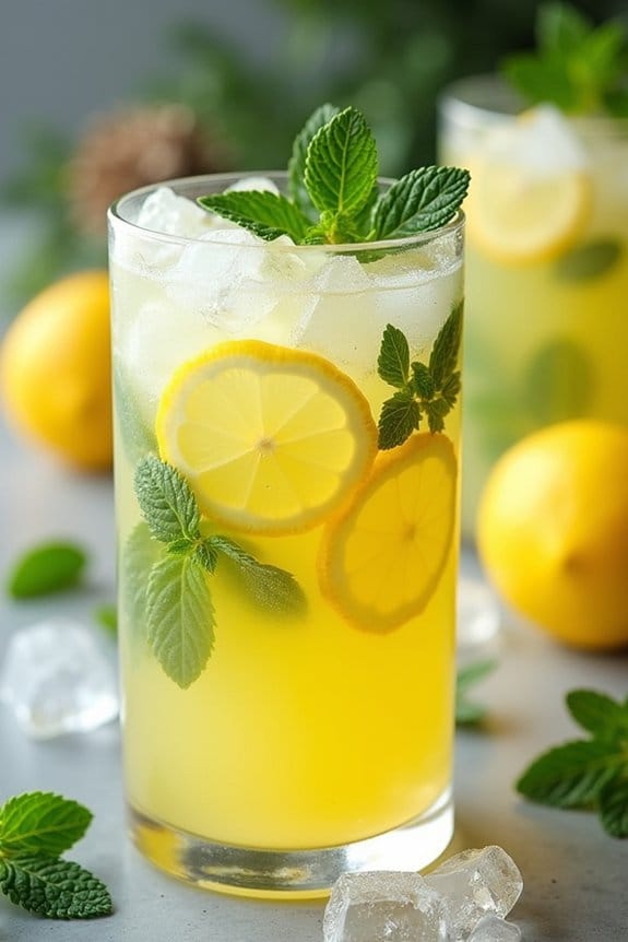 refreshing minty holiday punch