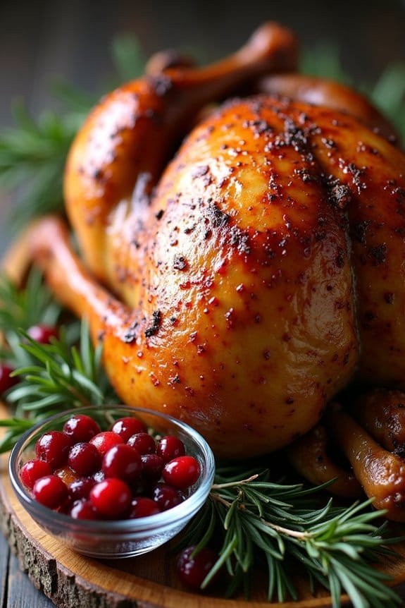 roasted turkey with cranberry relish