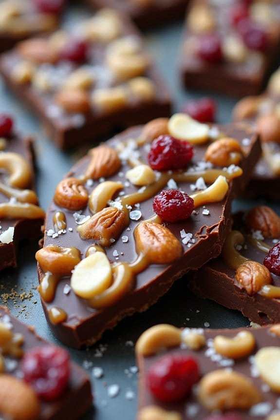 salted caramel nutty bark
