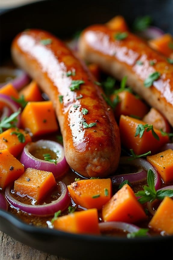 sausage and sweet potato skillet
