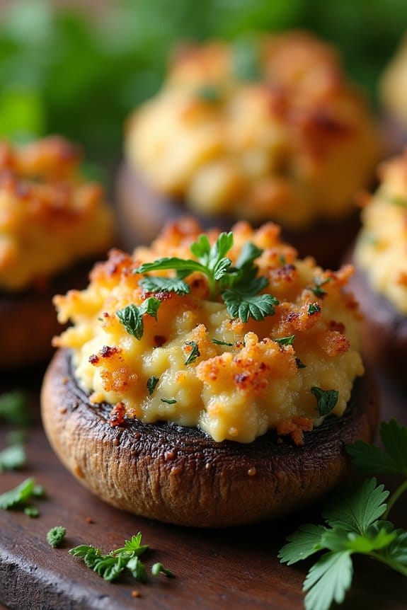 sausage stuffed mushroom appetizer