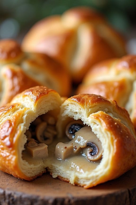 savory chicken mushroom pastry