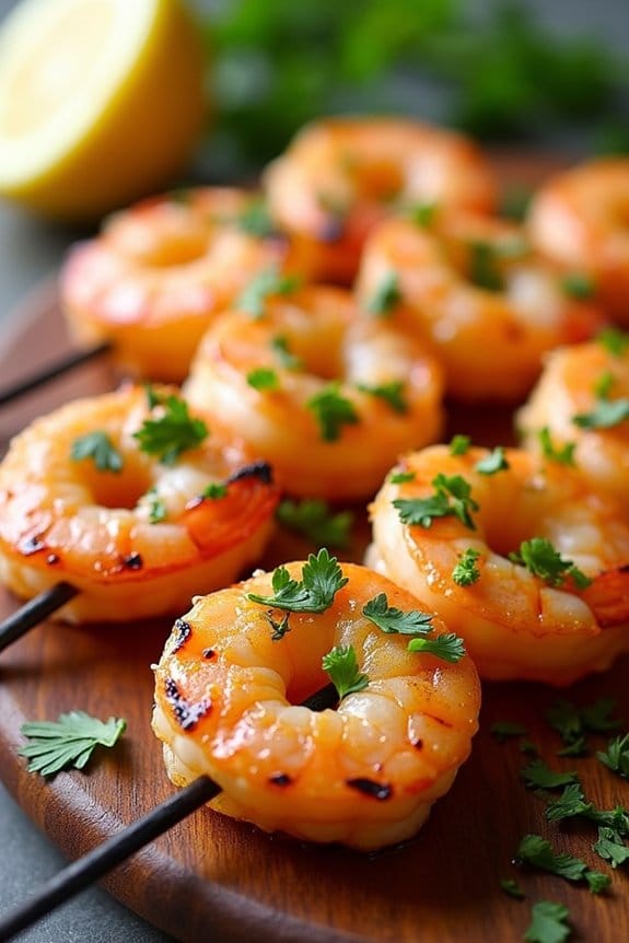 savory garlic shrimp skewers