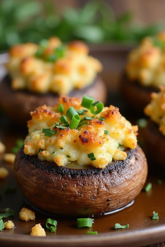 savory gluten free stuffed mushrooms