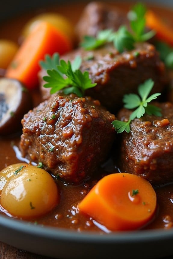 savory slow cooked beef stew
